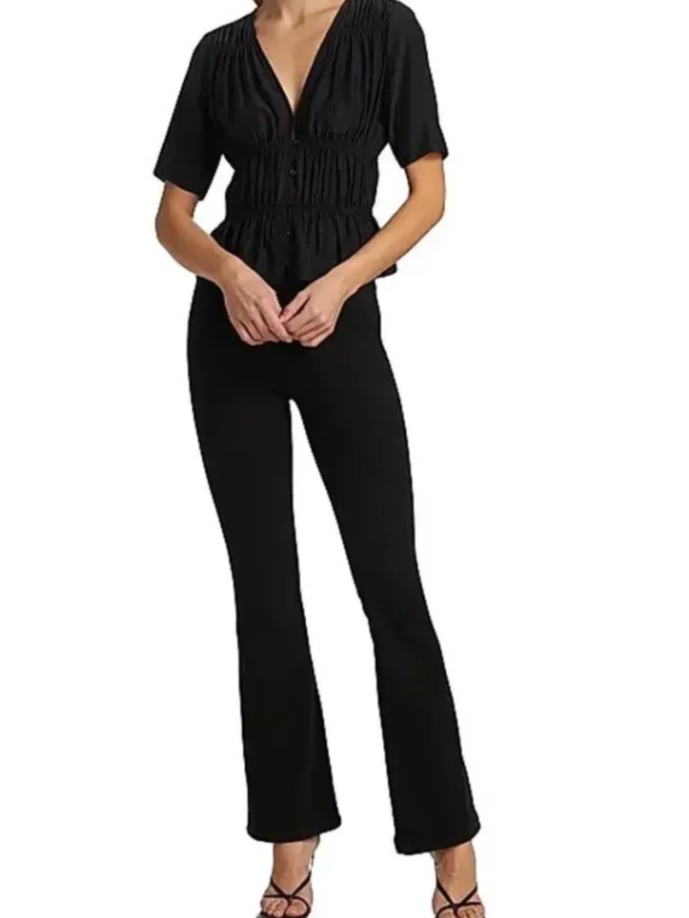 FRAME Jetset High Rise Flare Pull On Jeans - 1 (Small) 🌟